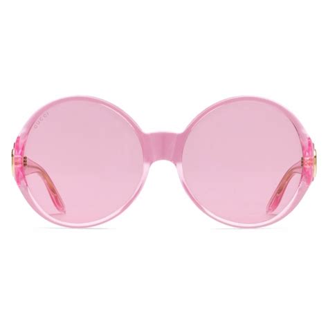 gucci pink sunglasses round|gucci 54mm round sunglasses.